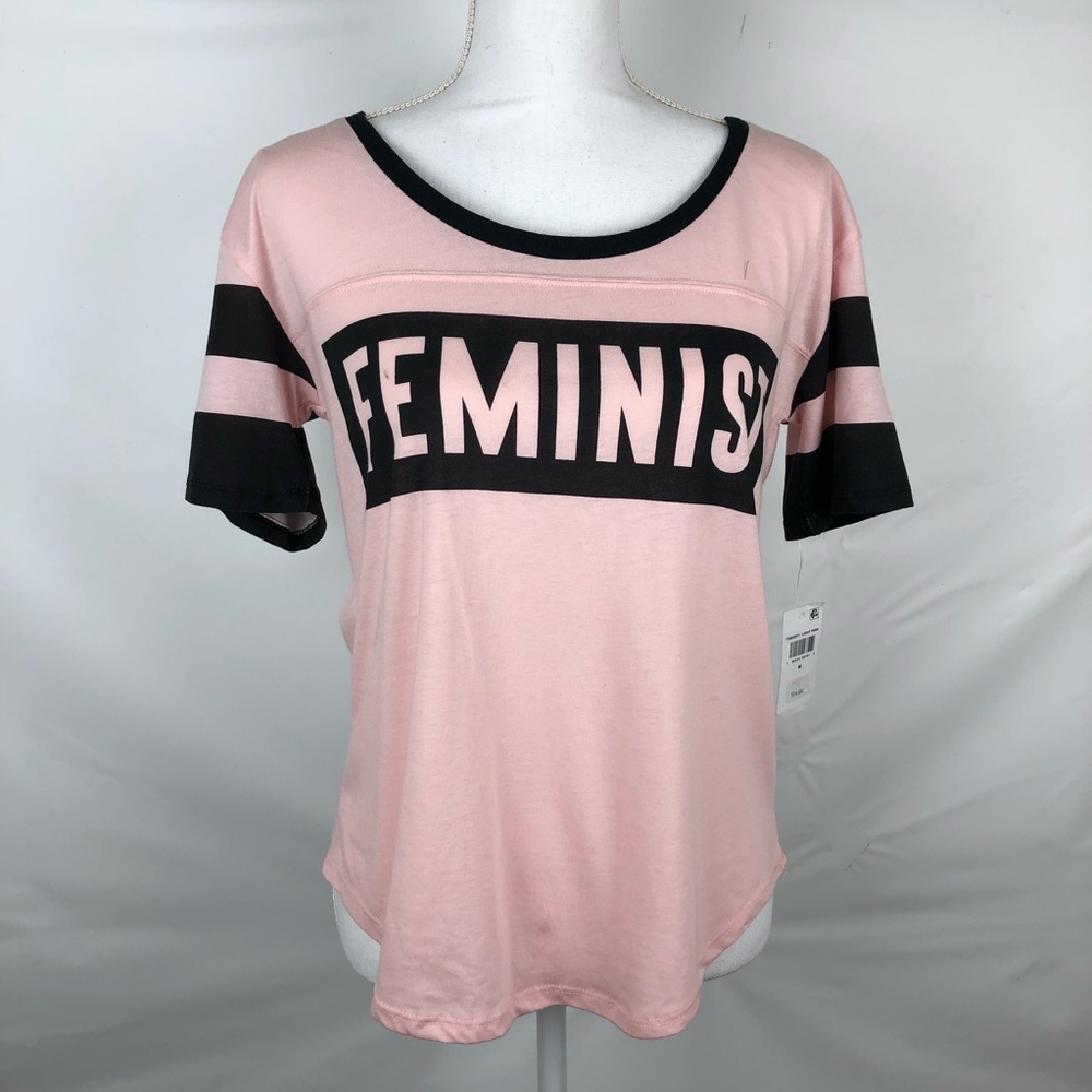 Doe Women’s Light Pink Feminist Tee Size Medium